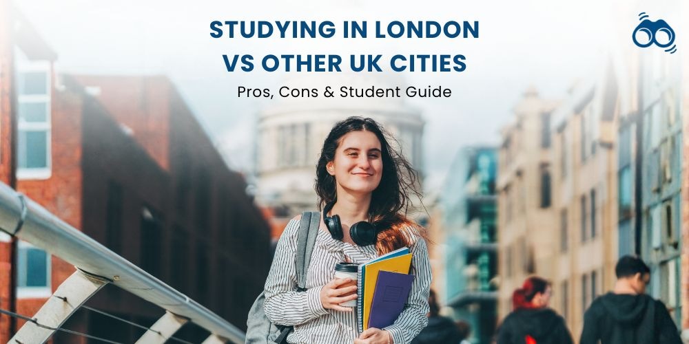 International students comparing study options between London and other UK cities like Manchester and Edinburgh.