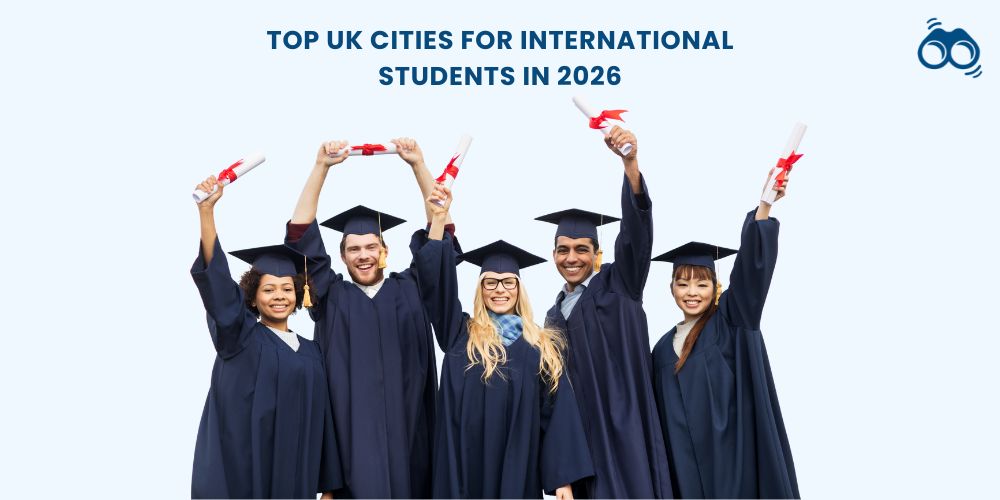 International students exploring top UK cities to study and work in 2026