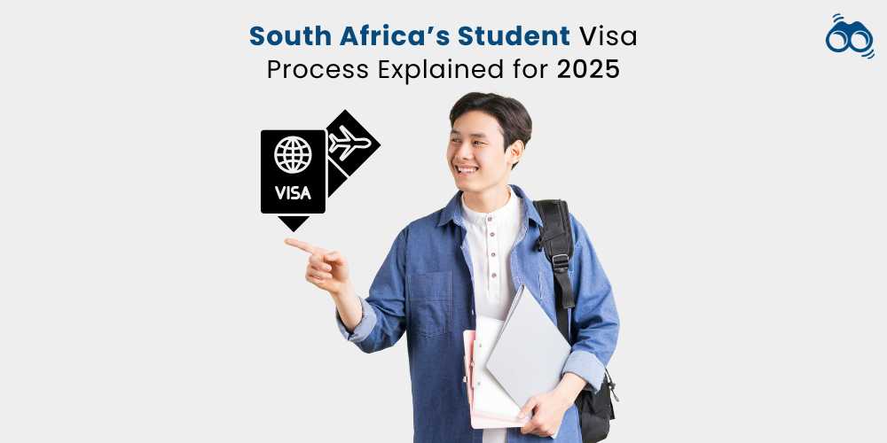 Step-by-step guide explaining the South Africa student visa process and requirements for international students in 2025