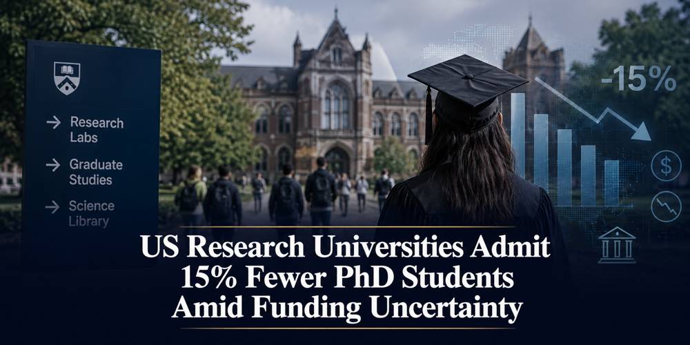 US Research Universities Admit 15% Fewer PhD Students Amid Funding Uncertainty